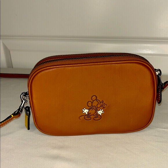 Coach X Disney Brown Crossbody / Clutch Bag Mickey Mouse Design Limited Edition - Picture 6 of 16